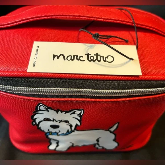 NWT - Marc Tetro Westies Dogs Cosmetic Bag AND Travel Train Case  - NWT - Picture 4 of 8